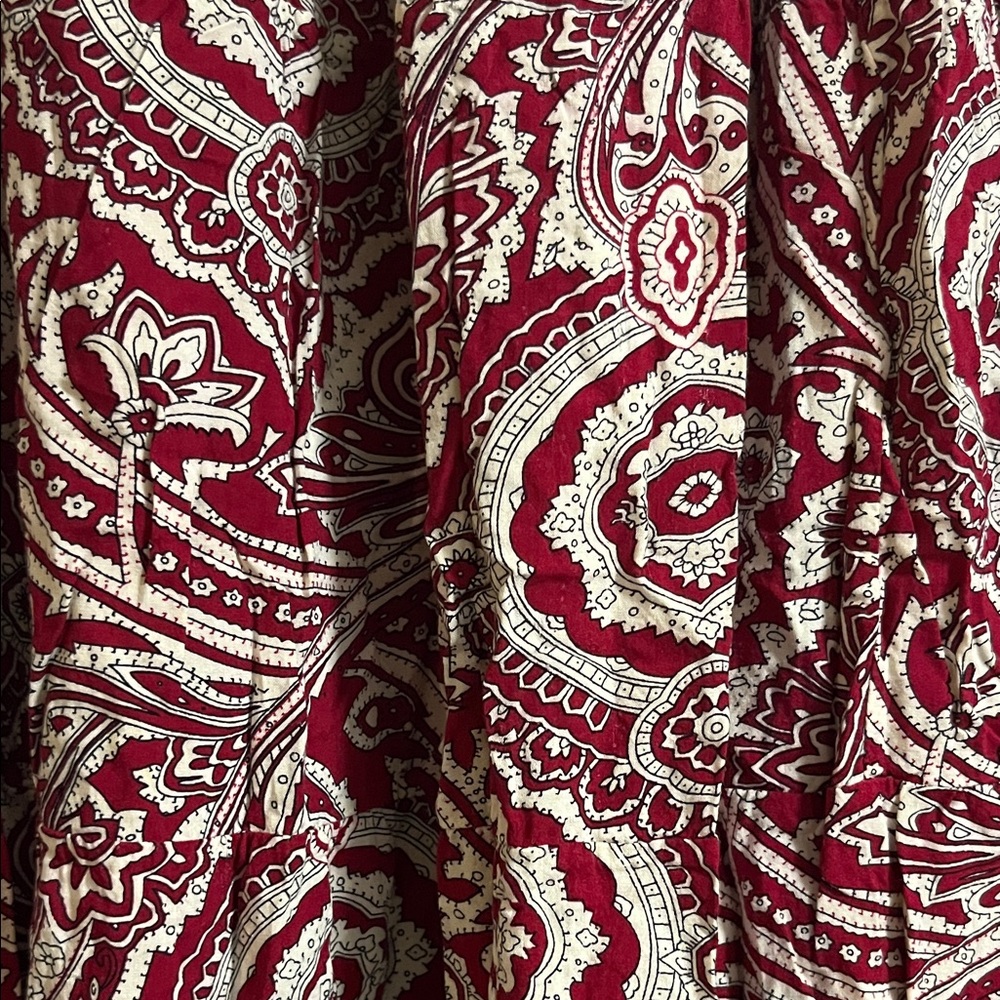 TOP Moda Burgundy and White Paisley Maxi Skirt - Picture 5 of 5